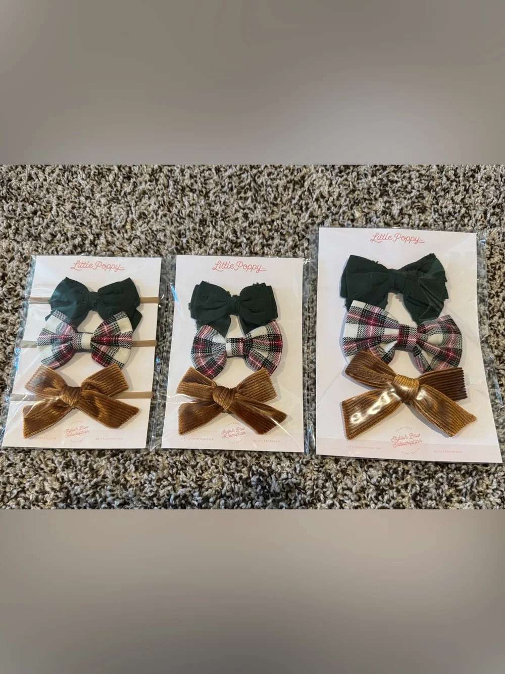 Little Poppy Co 2019 December Set Sister Hair Bows